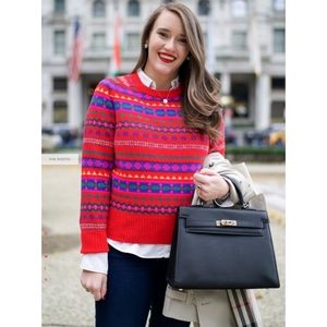 J.Crew Fair Isle Sweater 100% WOOL, L